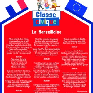 Affiches "Classe civique" avec paroles de la Marseillaise